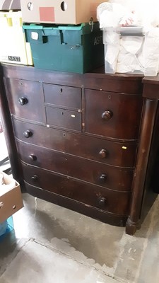 Lot 1044 - Victorian mahogany bow front chest of drawers