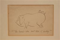 Lot 1283 - Edmund Blampied (1886 - 1966), ink Carstoon - '...