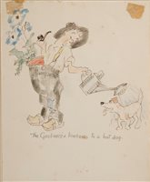 Lot 1286 - Edmund Blampied (1886 - 1966), ink and crayon...