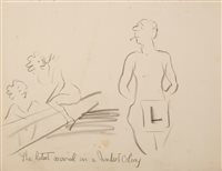 Lot 1289 - Edmund Blampied (1886 - 1966), pencil sketch -...