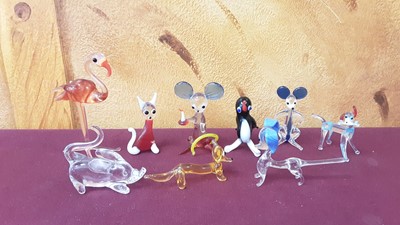 Lot 1198 - Collection of Murano glass animals