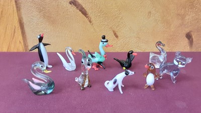 Lot 1198 - Collection of Murano glass animals