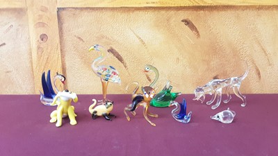 Lot 1198 - Collection of Murano glass animals