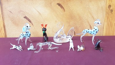 Lot 1198 - Collection of Murano glass animals