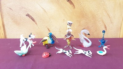 Lot 1198 - Collection of Murano glass animals