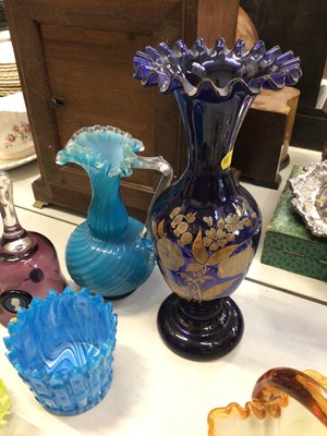 Lot 291 - Small group of coloured glassware including Murano, Wedgwood etc