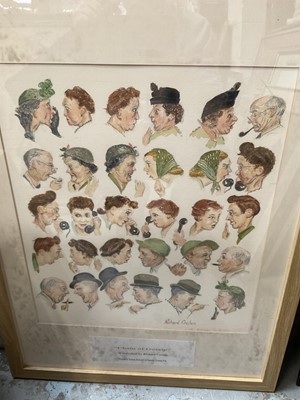 Lot 180 - Chinese watercolour depicting a monkey, signed S Teng, and various other pictures