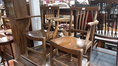 Lot 972 - Set of four country dining chairs