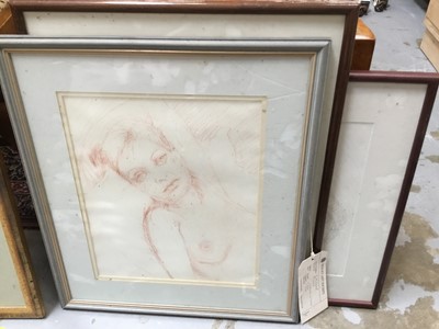 Lot 118 - Elisabeth Fraser (b.1930), collection of watercolour portraits, sketch books, drawings and other works, some framed