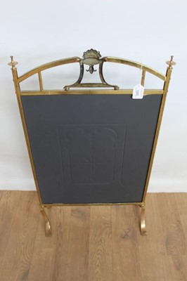 Lot 1053 - Brass and mirrored fire guard