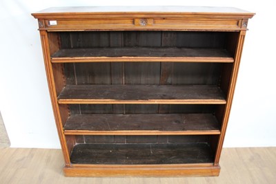 Lot 1042 - Victorian mahogany open bookcase