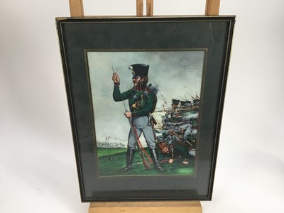 Lot 118 - D A Moss, five watercolours of battle scenes  - signed and dated 1972/4