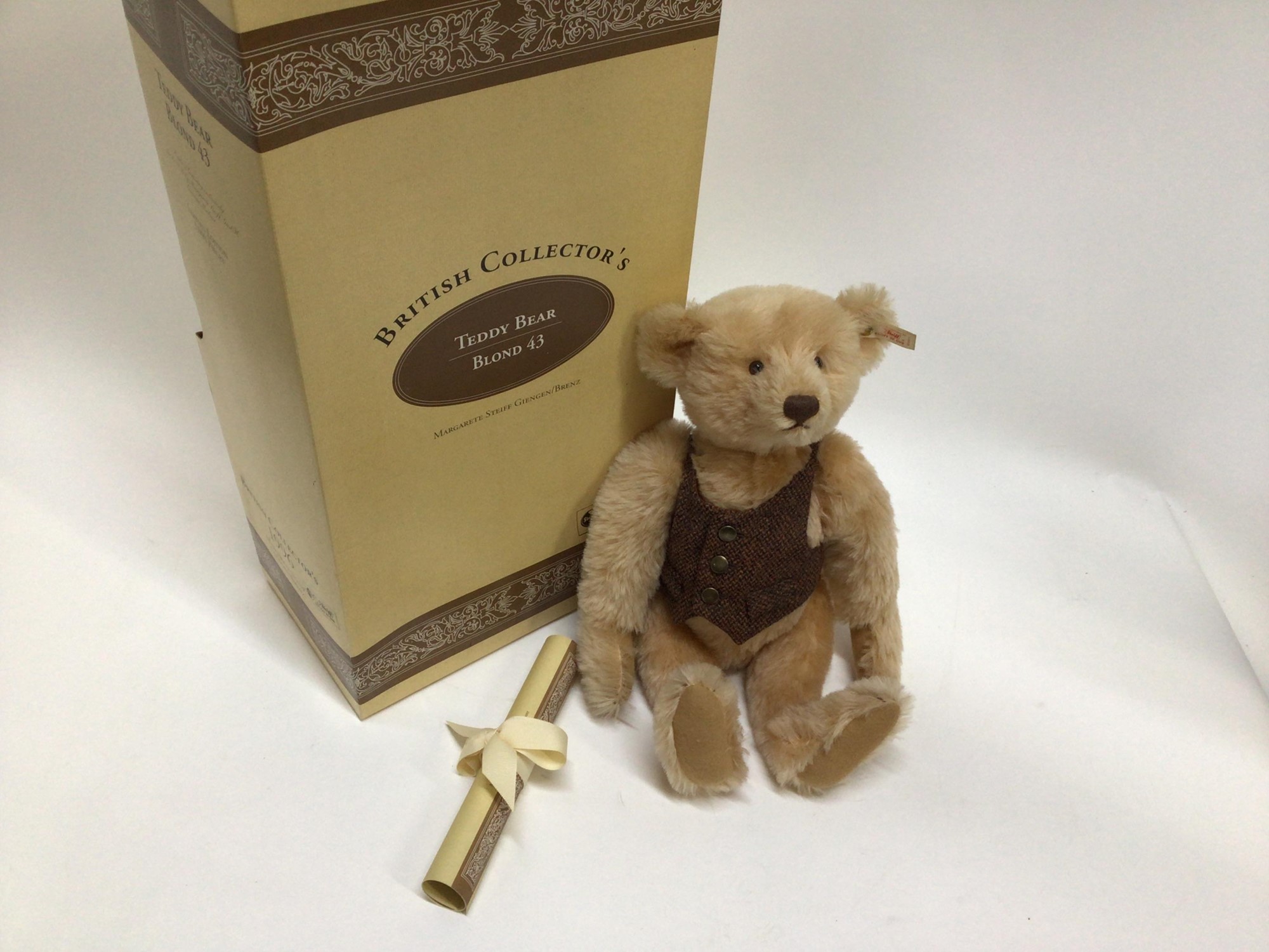 Steiff ブリティッシュコレクターズベア やり直そ Blond43 1996 43cm