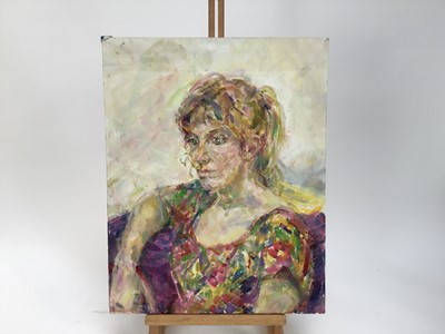 Lot 5 - Elisabeth Fraser (b.1930) collection of ten oils on canvas - portraits, unframed