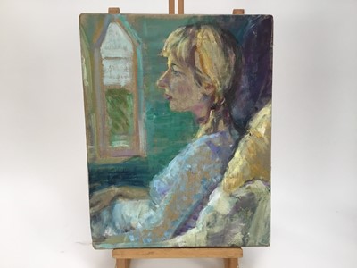 Lot 1 - Elisabeth Fraser (b.1930) collection of ten oil on canvas - portraits, unframed