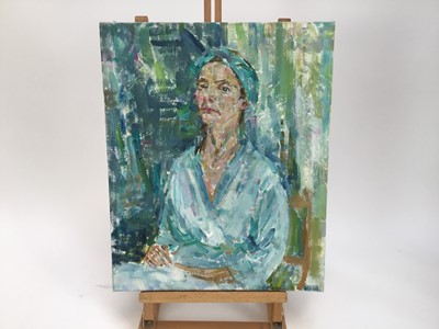 Lot 1 - Elisabeth Fraser (b.1930) collection of ten oil on canvas - portraits, unframed