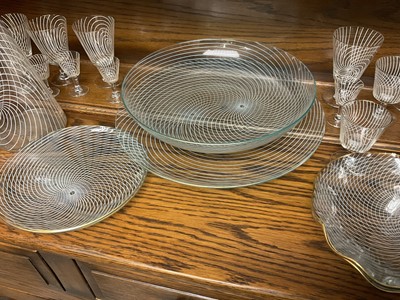 Lot 165 - Collection of Vintage Swirl design glassware by Chance