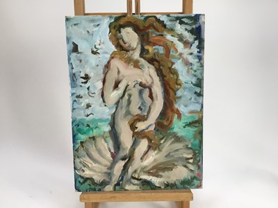 Lot 78 - Gwen Arthy (1927-2021) a group of oil on canvas and board studies of nudes and one still life, all unframed (8)