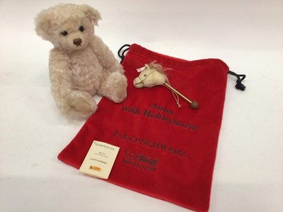 Lot 1819 - Steiff Bears Anna with Hobby Horse 667800, Vienne Opera 672445, both in soft bags with certificates Schloss Schonbrunn 661266  and Vienna Ballerine both in soft bags but no certifcates. Teddy Clown...