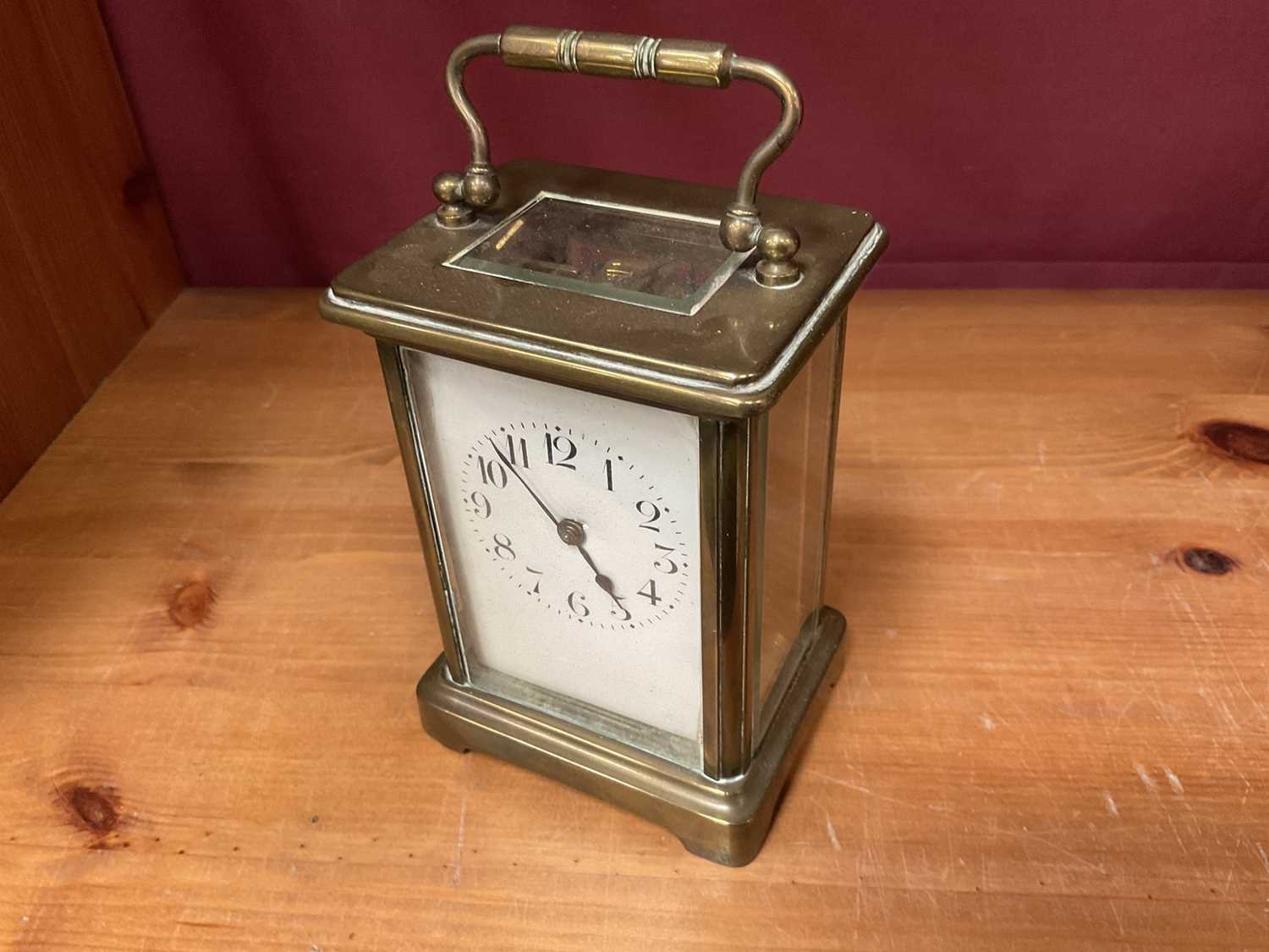 Lot 137 - French brass carriage clock, 11cm high