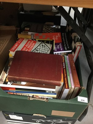 Lot 436 - Three boxes of chess books