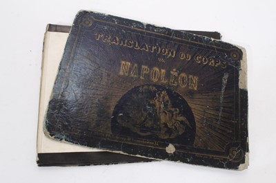 Lot 111 - Translation Du Corps De Napoleon rare concertina print in book, with provenance slip.