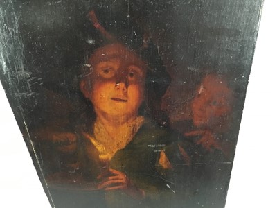 Lot 165 - After Godfrey Schalcken 18th century oil on panel a boy eating by candle light