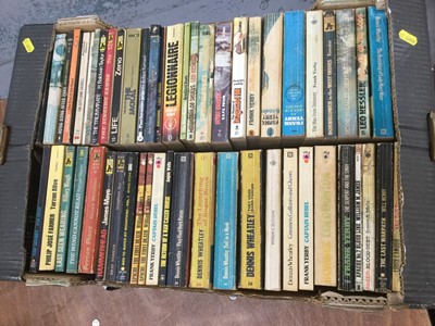 Lot 300 - Two boxes of Sci Fi and thriller paperbacks