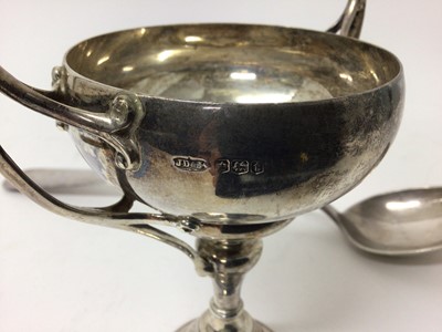 Lot 106 - Silver trophy and large spoon with Continental marks