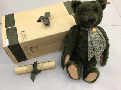 Lot 1830 - Steiff 1995 Musical Centenary Bear 653148, Steiff 1994 Musical Edwardian Opera Bear 653131