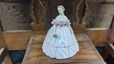 Lot 501 - Capodimonte porcelain figure and other decorative figures with boxes