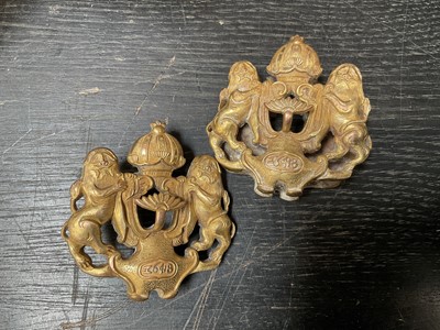 Lot 144 - Fine quality pair of gilt brass furniture mounts