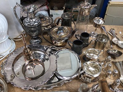 Lot 13 - Quantity of Victorian and later silver plate, including tureens, tea wares and flatware