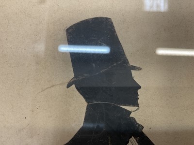 Lot 151 - Regency paper cut silhouette in glazed frame, 27 x 20cm