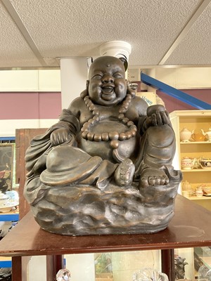 Lot 164 - Large ceramic model of Buddha