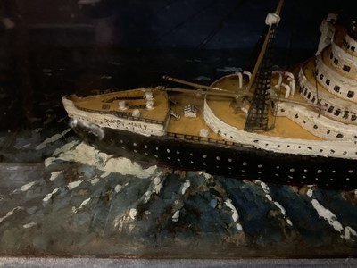 Lot 181 - Miscellaneous items including cased model of a ship, antique scales, carved wooden lazy Susan and various other items