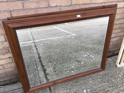 Lot 935 - Pair of stained wooden framed mirrors, 118 cm x 93 cm