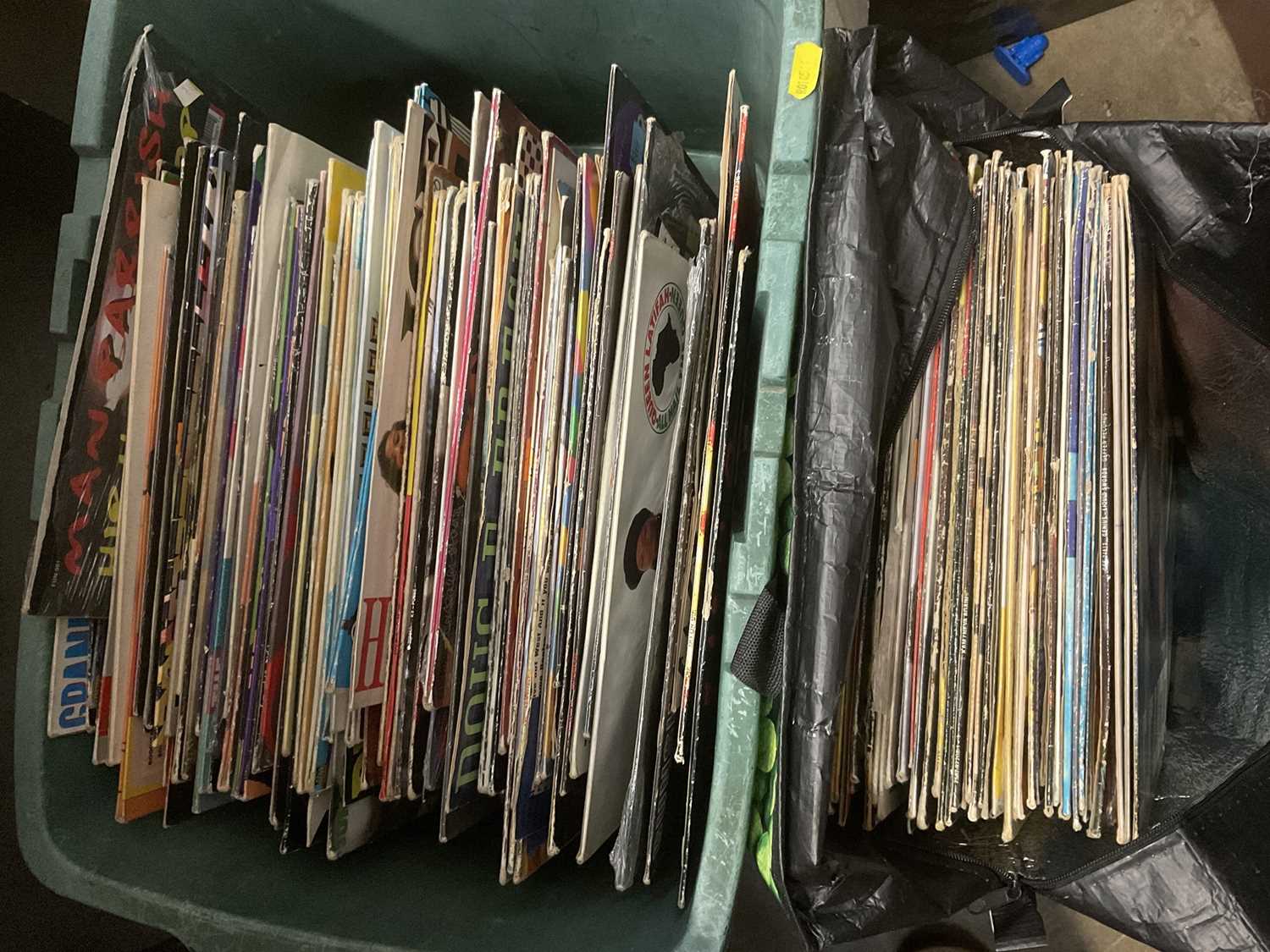 Lot 188 - One crate and one bag of vinyl, mainly 12 inch including Public Enemy, Man Parrish, Lakin Slabazz, 2 Live Crew, Heavy D and the Boyz, 3 Wise Men, N.W.A. and Hip Hop Compilations. Approximately 120...