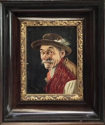 Lot 338 - Franz Xavier Wolfle (1887-1972) man oil on panel