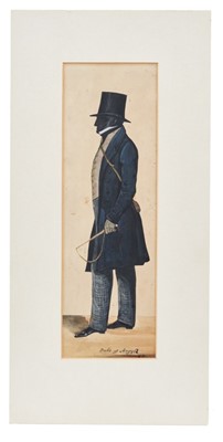 Lot 772 - John Dempsey of Liverpool (act. 1832-1844) watercolour silhouette on card