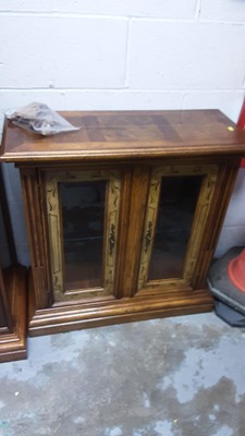 Lot 1239 - Two height display cabinet and matching smaller cabinet