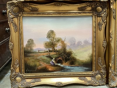 Lot 244 - Ronald Horsewell (Born 1934) - three framed oils on canvas - Rural Landscapes