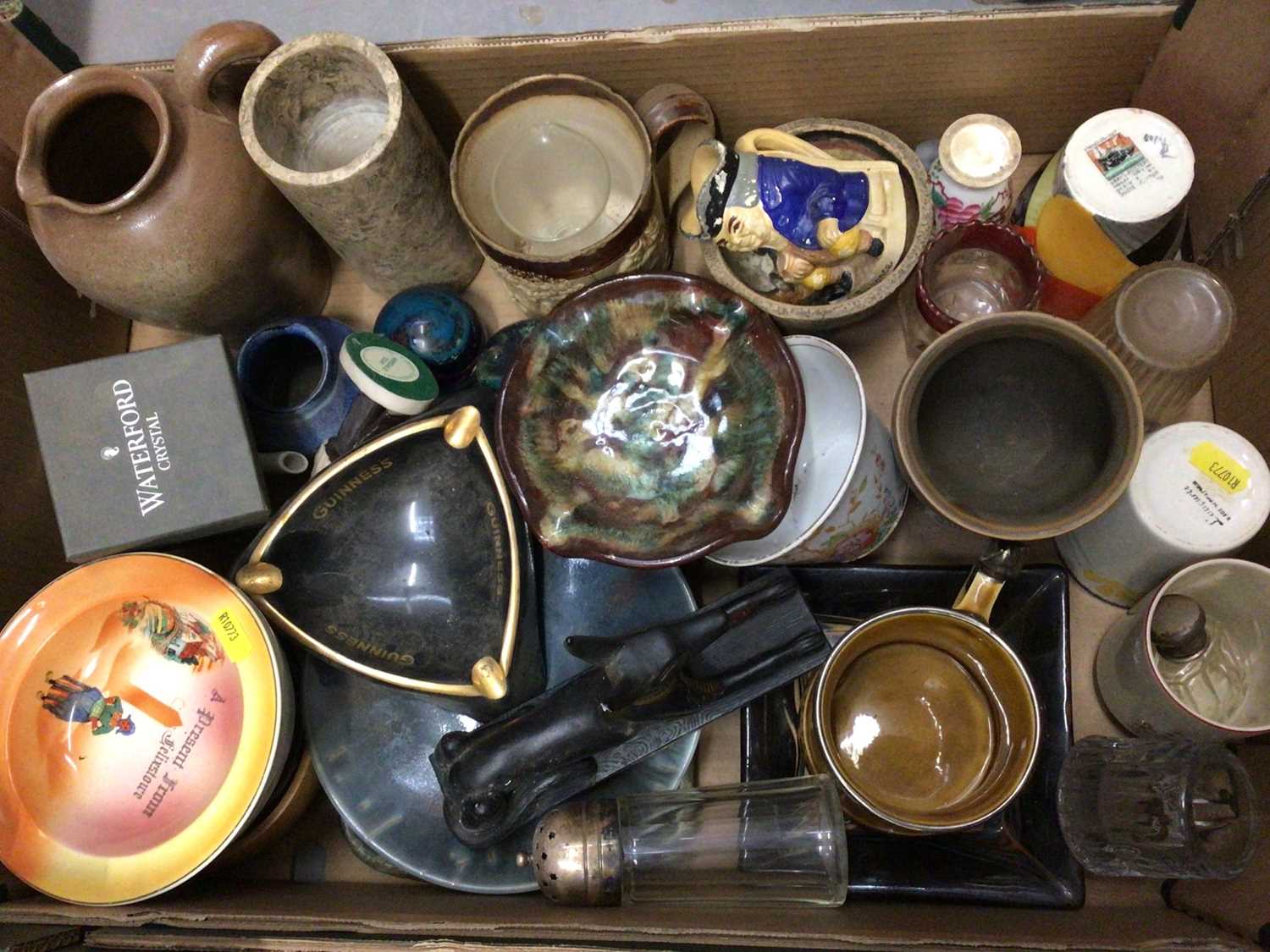 Lot 296 - Three boxes of mixed ceramics, ornaments, glass and sundries