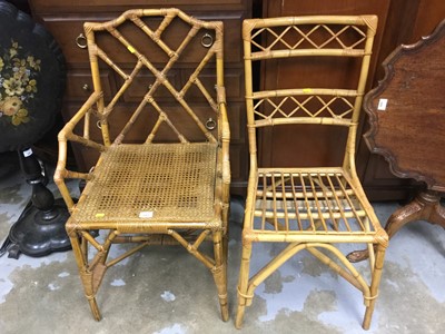 Lot 1091 - Pair bamboo chairs