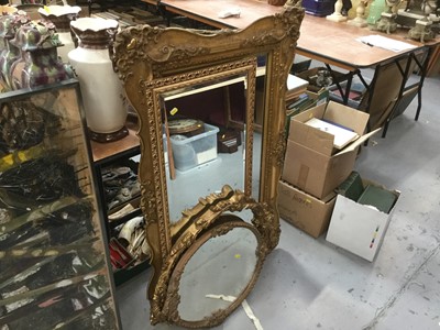 Lot 389 - Group of four gilt framed wall mirrors