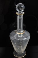 Lot 37 - Stuart cut glass decanter with gilt-lined and...