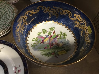 Lot 63 - Lot decorated china including 19th century English porcelain plates