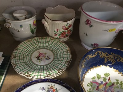 Lot 63 - Lot decorated china including 19th century English porcelain plates