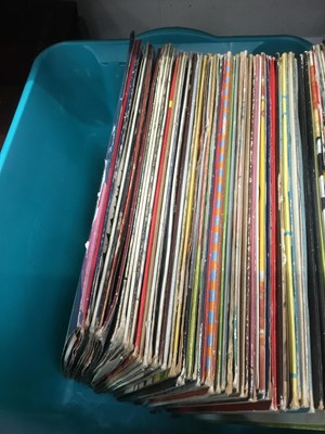 Lot 210 - Box of approximately 50 Reggae LPs and 12 inch singles including Aswad, Black Uhuru, Steele Pulse, Toots and the Maytalls, The Lions and Bunny Wailer, etc