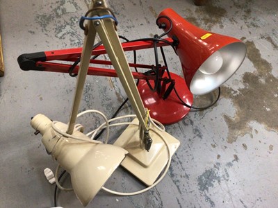 Lot 597 - Two adjustable desk lamps